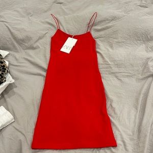 Zara red bodycon dress